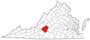 Map of Va: Bedford County