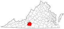 Map of Va: Franklin County