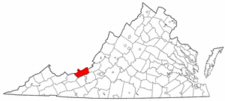 Map of Va: Giles County