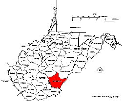 Map of Va: Greenbrier County