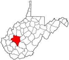 Map of Va: Kanawha County