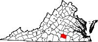 Map of Va: Lunenburg County