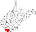 Map of Va: McDowell County