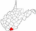 Map of Va: Mercer County