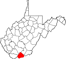 Map of Va: Mercer County