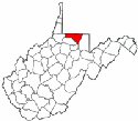 Map of Va: Monongalia County