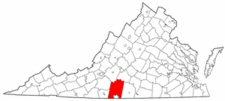 Map of Va: Pittsylvania County