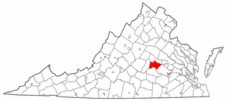 Map of Va: Powhatan County