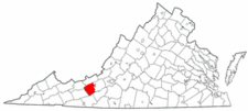 Map of Va: Pulaski County