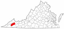 Map of Va: Russell County