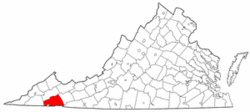 Map of Va: Washington County